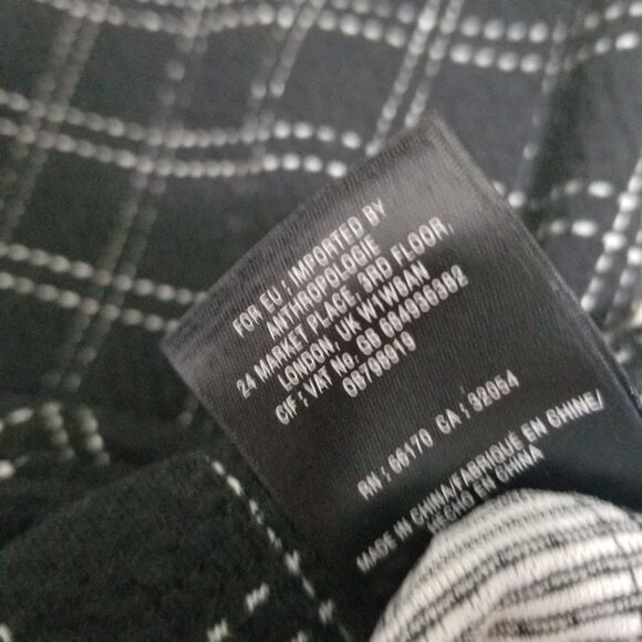 Anthropologie Postmark Windowpane Short Sleeve Top XS - Picture 4 of 7